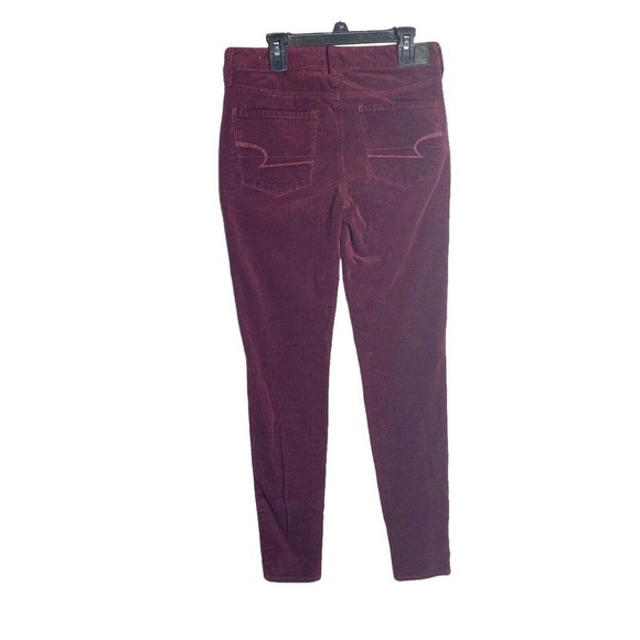 American Eagle Super Stretch Skinny Jeans Corduroy Sz 2 short Wine Purple - Picture 5 of 10